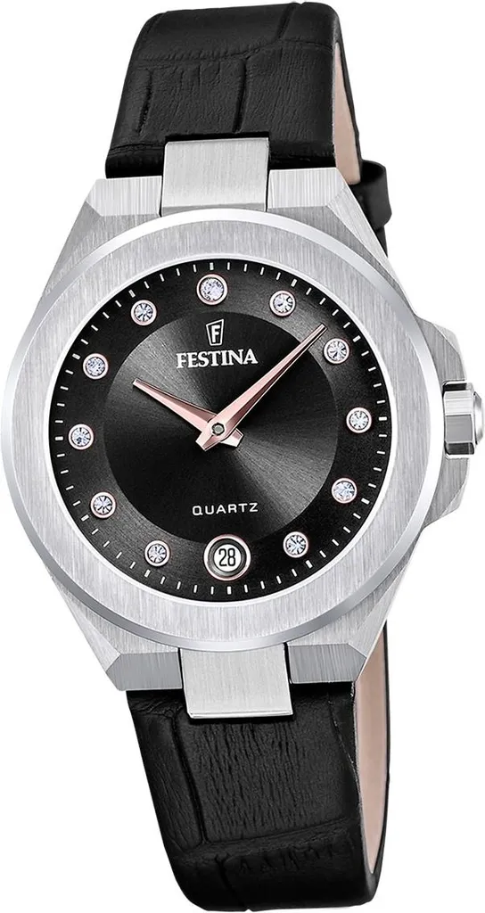 Orologio Festina da donna Mademoiselle in pelle nera D2UF20701/5