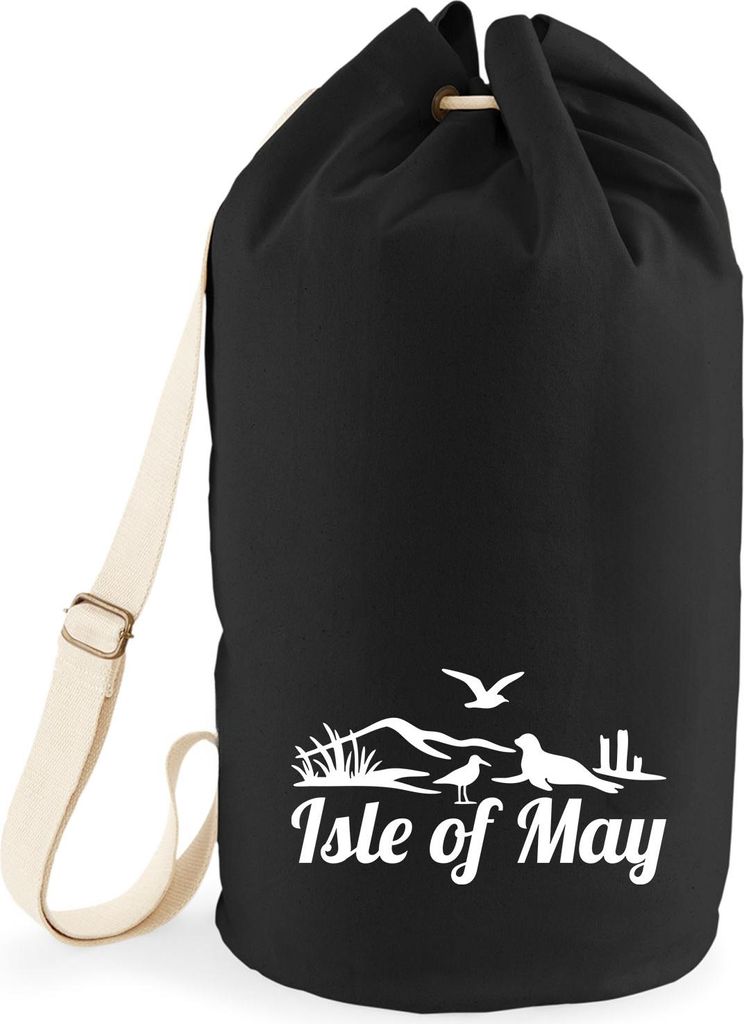 Huuraa Seesack Isle of May Vereinigtes Königreich 20 Liter Black Baumwolle Rucksack Geschenkidee