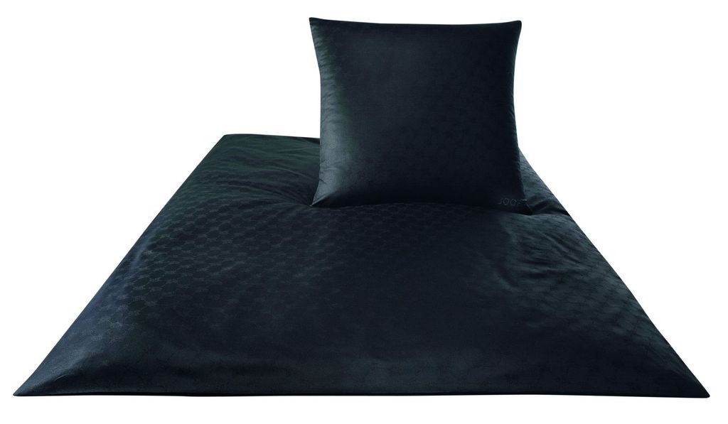 JOOP! Kissenbezug einzeln Mako-Satin Cornflower 4020 Farbe schwarz Größe 80x80 cm