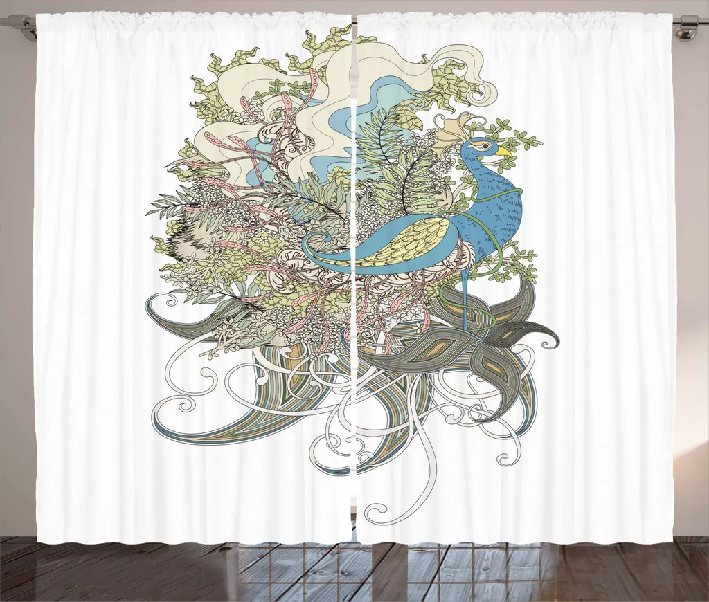 ABAKUHAUS Tende Universali Mandala Pavone | 280x225 cm Multicolore