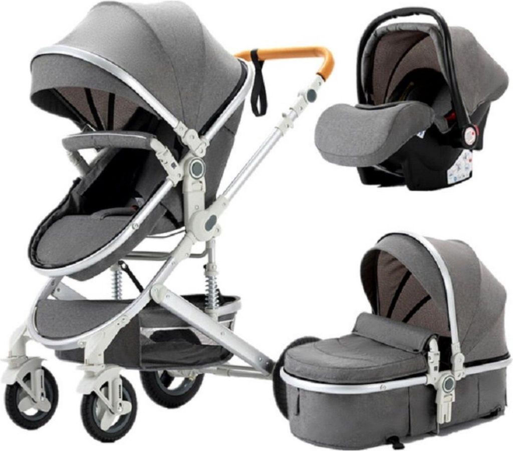Kinderwagen 3-in-1 – Buggy – Kinderbuggy – Reisebuggy – Grau