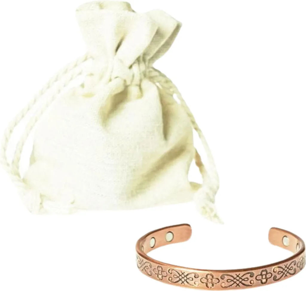 Wollet Bracelet magnétique pour homme, en cuivre pour femme