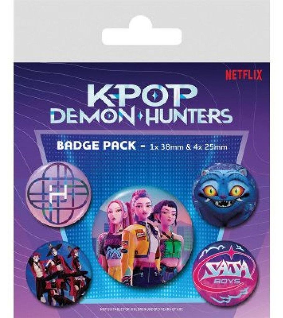 K-Pop Demon Hunters - Knopen set. Personages, multicolor. Productafbeelding 