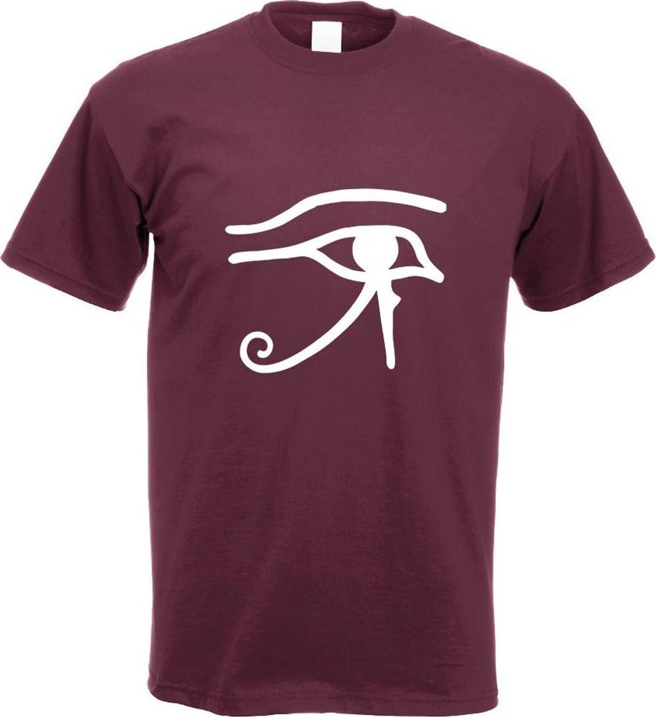 Kiwistar - T-Shirt - Burgund - Auge des Ra Motiv Bedruckt Funshirt Design Print - mit Motiv Bedruckt - Funshirt Design - Sport - Freizeit - Herren - S