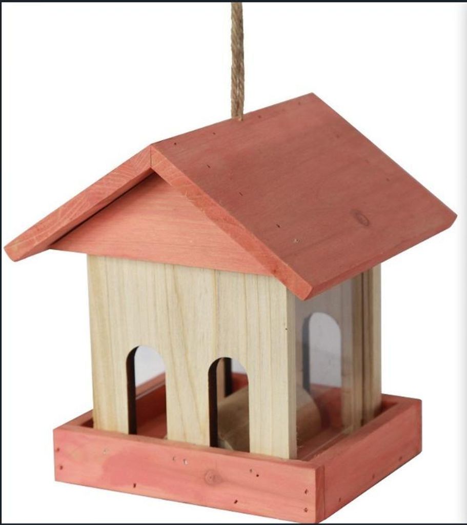 Muntel Vogelhaus, wetterfest aus robustem Holz, Futterhaus Produktbild 