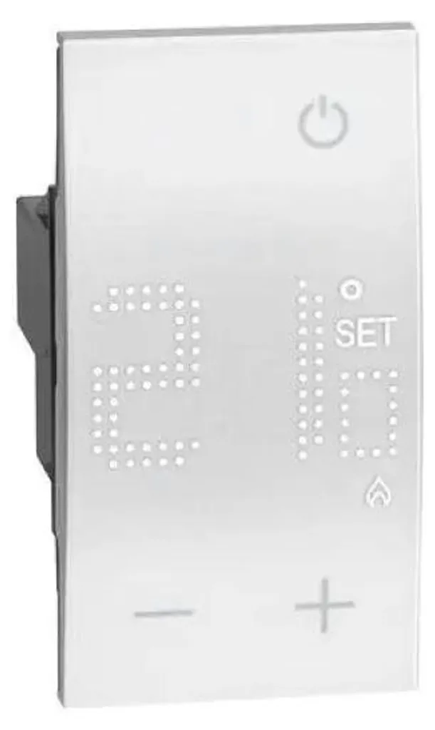 Thermostat 230V Blanc Living Now BTicino KW4441 pour chauffage maison