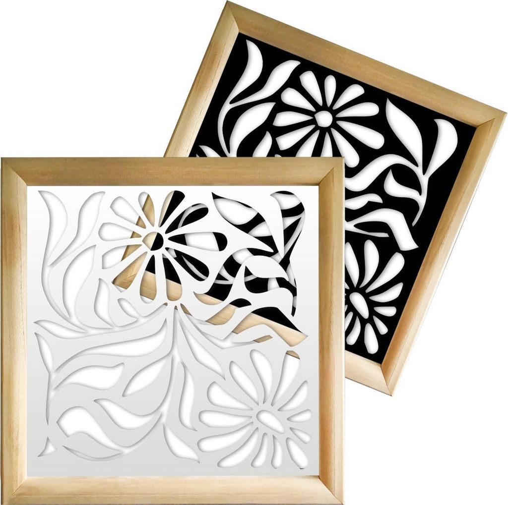 PLANTS - Moduli Decorativi in holz e PVC 48x48 cm weiß