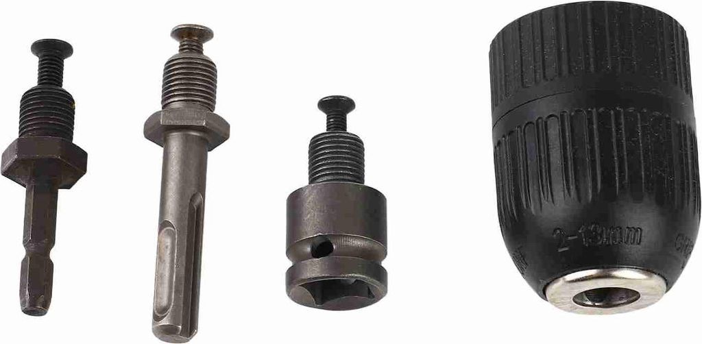 Schnellspannbohrfutter mit 3 Backen, 1/2" Vierkant bis 1/4" Sechskant, Spannbereich 2–13 mm