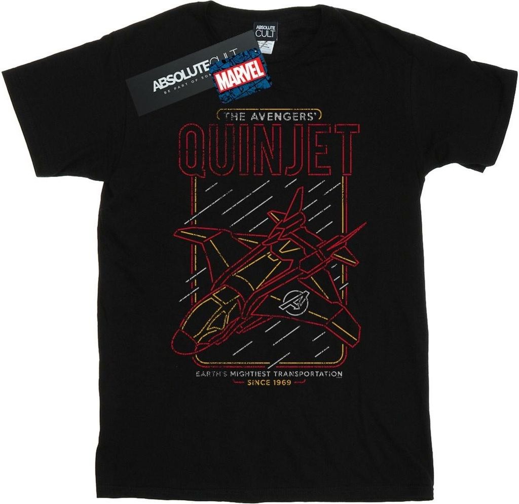 Marvel - "The Avengers Quinjet" T-Shirt für Herren BI38635 (XXL) (Schwarz)