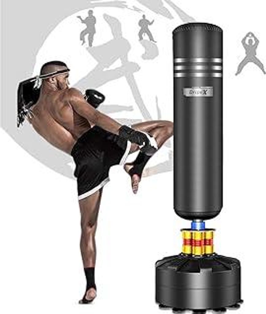 Dripex Boxsack Erwachsene Freistehender Standboxsack MMA Boxpartner Boxing Trainer Heavy Duty Boxsack mit Saugfuß