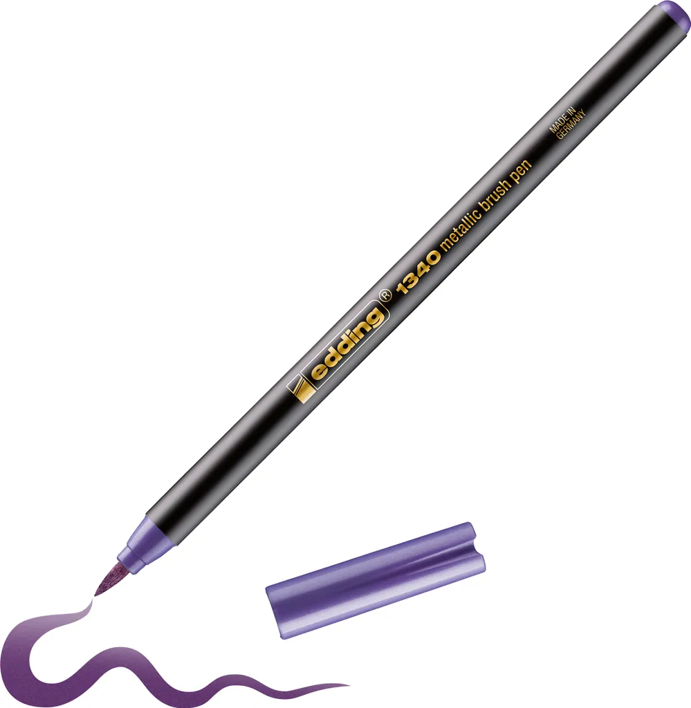 Stock 10x Edding 1340 Metallic Violet | Pennarelli Punta Pennello Coprenti