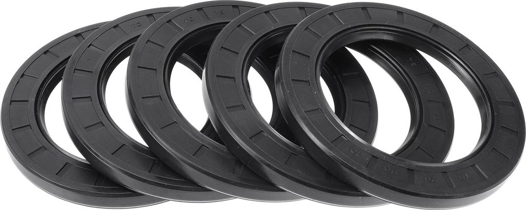 Universal Oil Seal TC Doppellippe W Stahlfeder Dichtungsring Rotierende Wellendichtung 75x110x10mm Hochdruck-Nitrilkautschuk Schwarz 5 Stück
