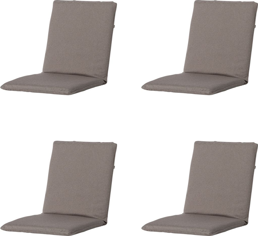 Madison - Stapelstuhlauflage Manchester taupe - ca. 97x49 cm - 4er-Set