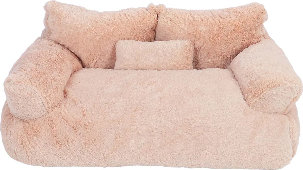 Canapé XXL pour animaux domestiques, lit chaud et déhoussable, gris