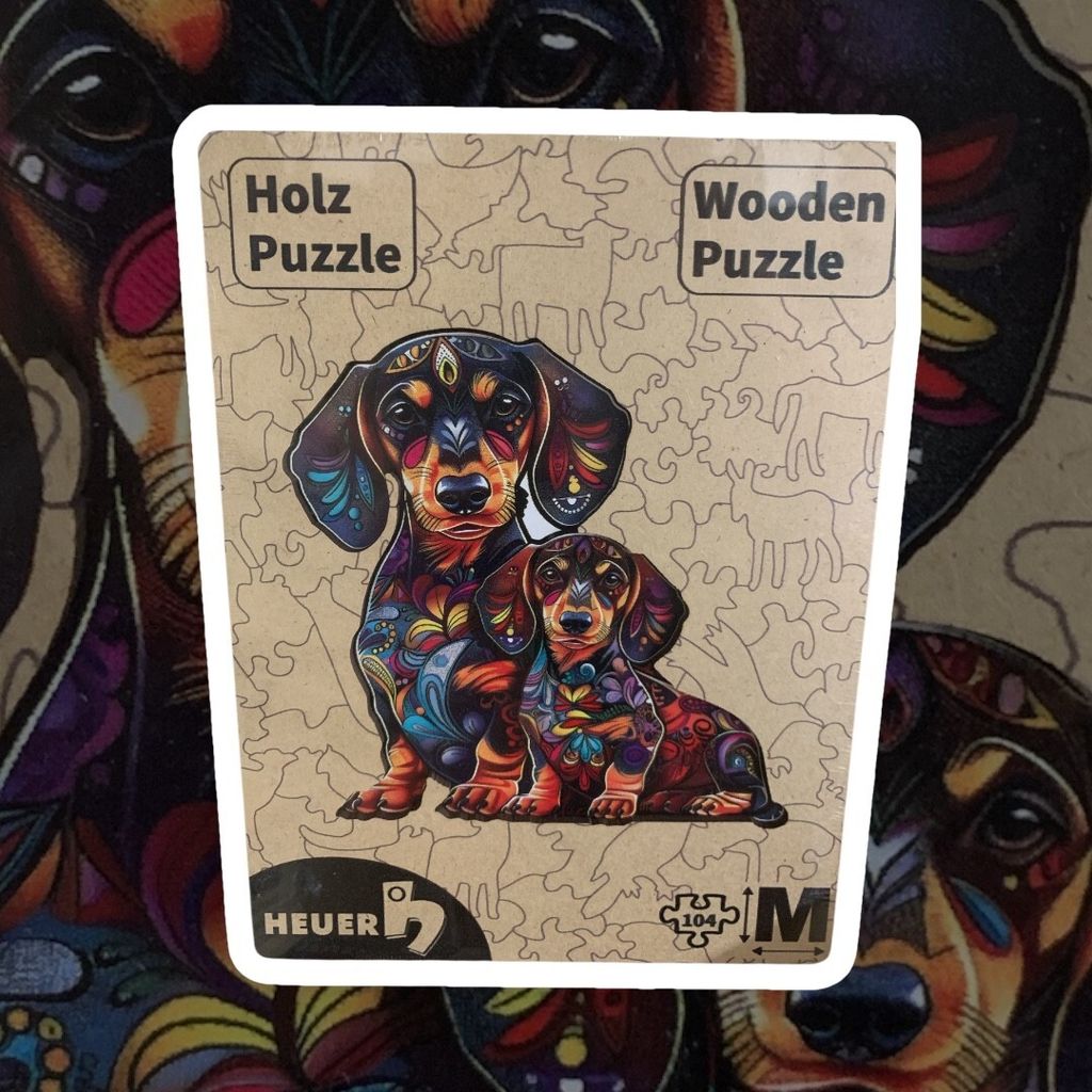 Creative-Art Wooden-Puzzle Holzpuzzle HEUER Motiv: Hund, 104 Teile, M