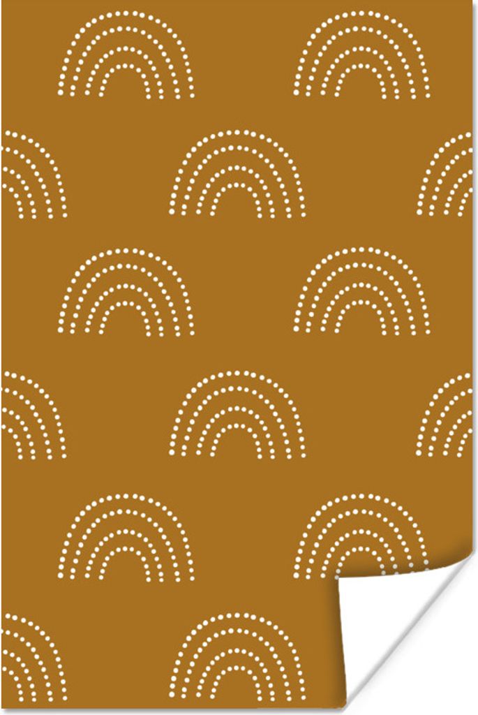 MuchoWow Poster Design - Regenbogen - Tupfen 40x60 cm - Plakate für die Wand - Poster Babyzimmer