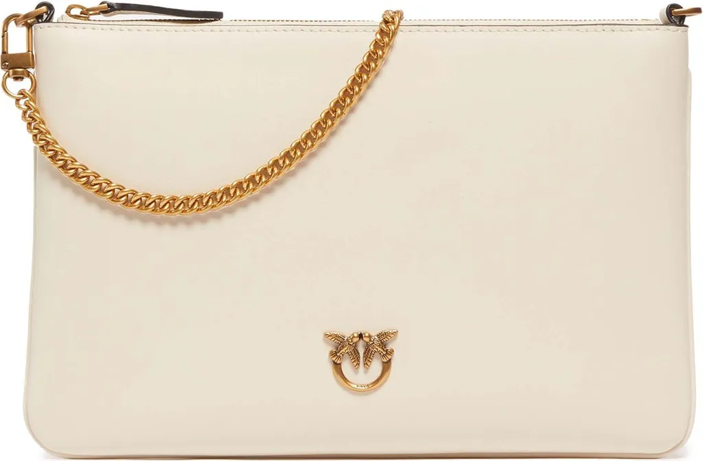 Sac bandoulière en cuir blanc cassé PINKO Flat Classic raffiné