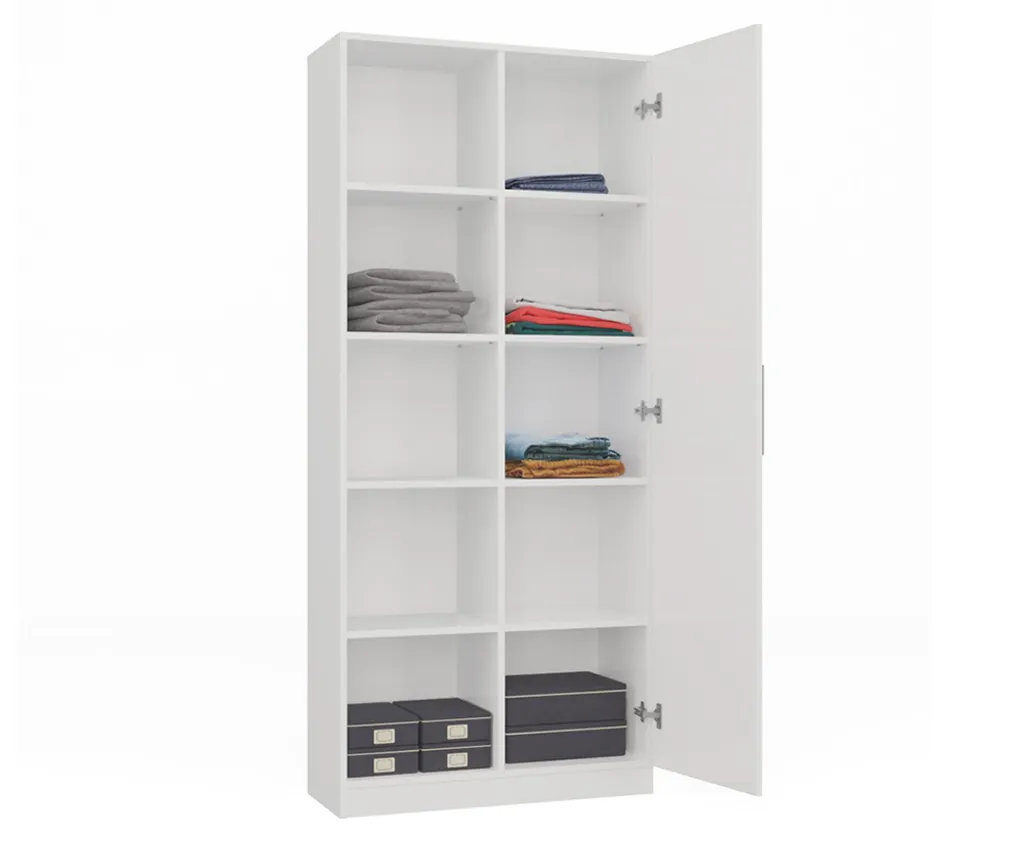 Étagère à rayons KALEV blanc : Bibliothèque de bureau chic et modulable