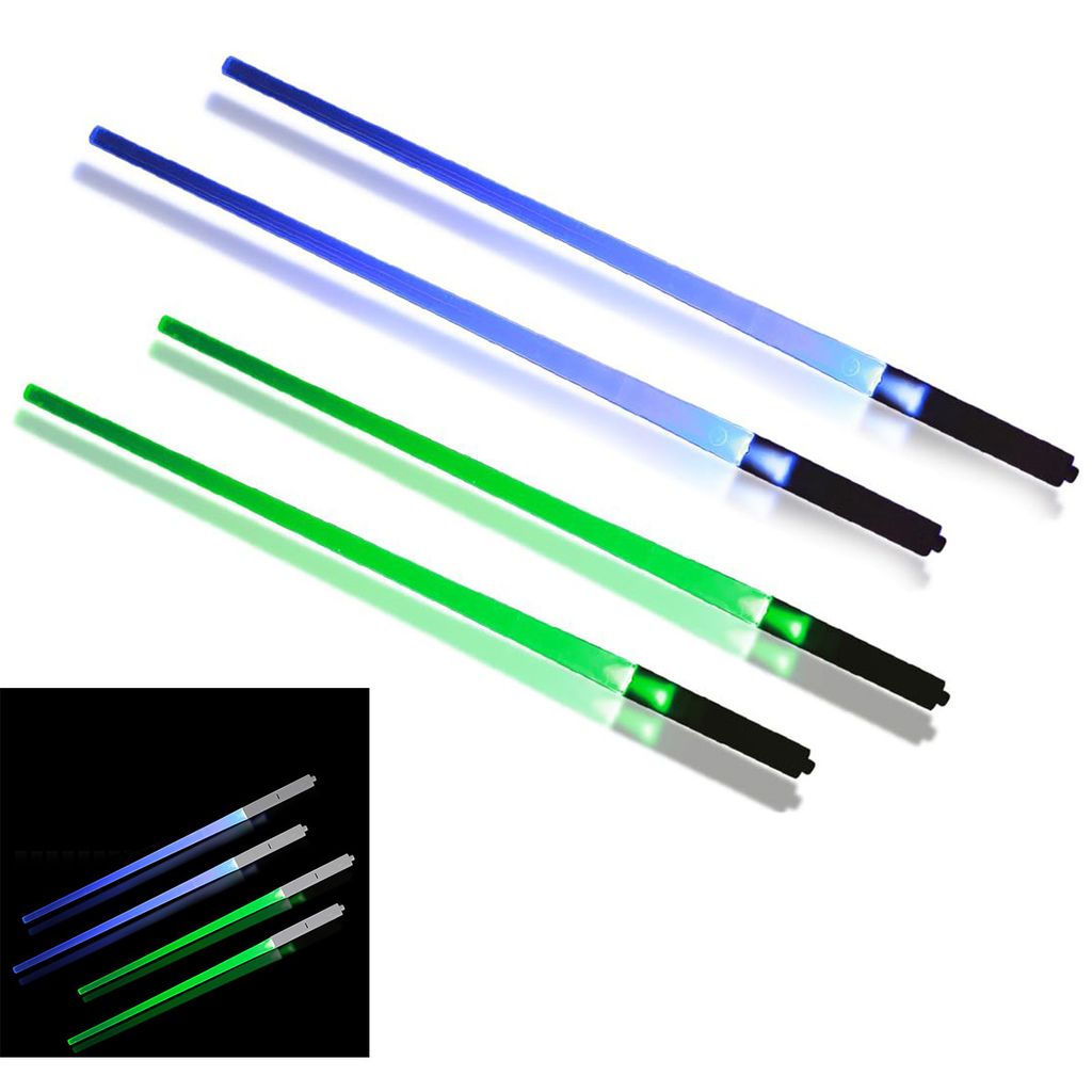 2 Paar LED Essstäbchen,stäbchen Light mit Lebensmittelechtes ABS Material, 3-5 Stunden Dauerlicht,Leuchtende Stäbchen Für Partys, Konzerte und ...