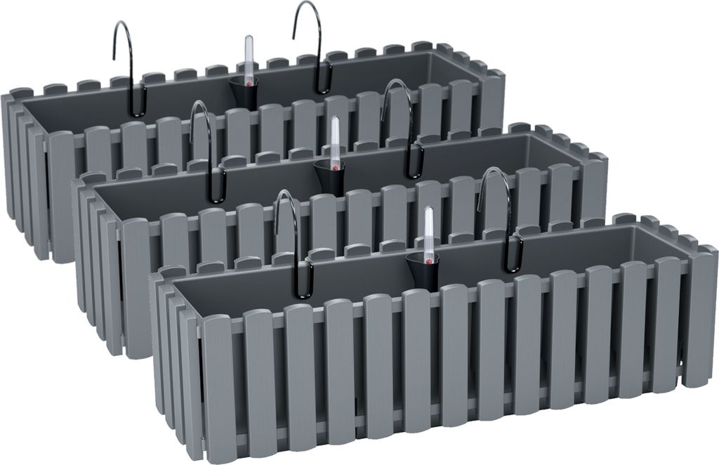 3x květinový truhlík 60 cm Květináč s držáky Květináč s Obrázek produktu 