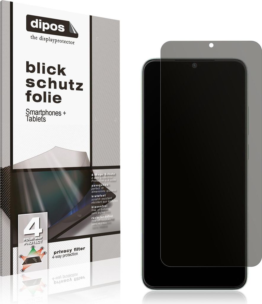Blickschutzfolie für Xiaomi Redmi A2 Plus matt Schutzfolie Folie Display Schutz dipos