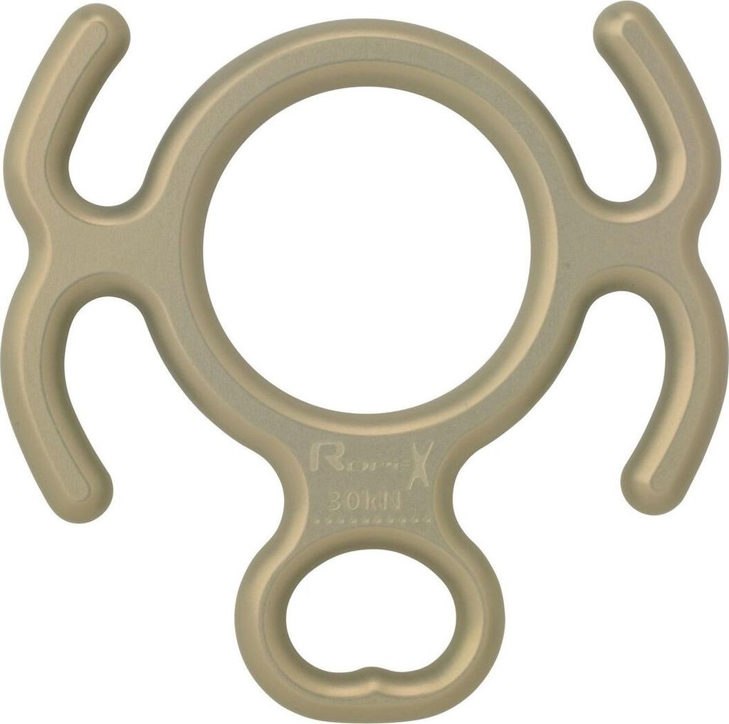 ROPE.X Spezial Abseilgerät für Guides in gelb eloxiert; hergestellt von Austri Alpin; für Klettern und Abseilen.