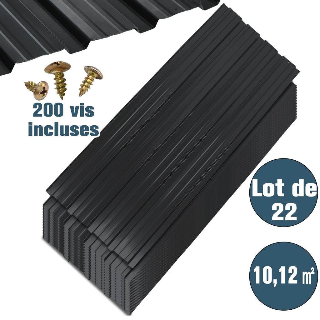 GIHAUVIA 22x tôle profilée 108cm x 42.6cm = 10.12 tôle Image du produit 