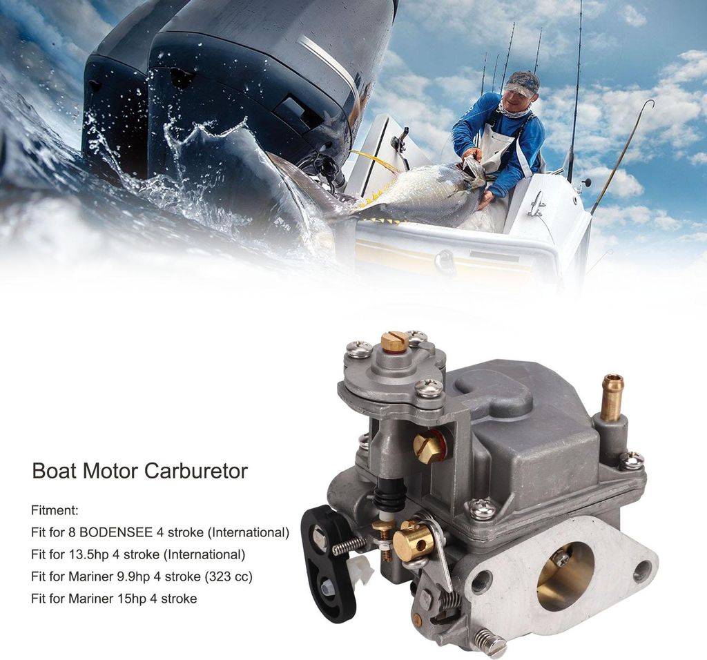 Bootsmotor-Vergaser 3323 835382T04 Außenbordmotor-Vergaser für Mariner 9,9 PS 15 PS 8 BODENSEE 13,5 PS 4-Takt