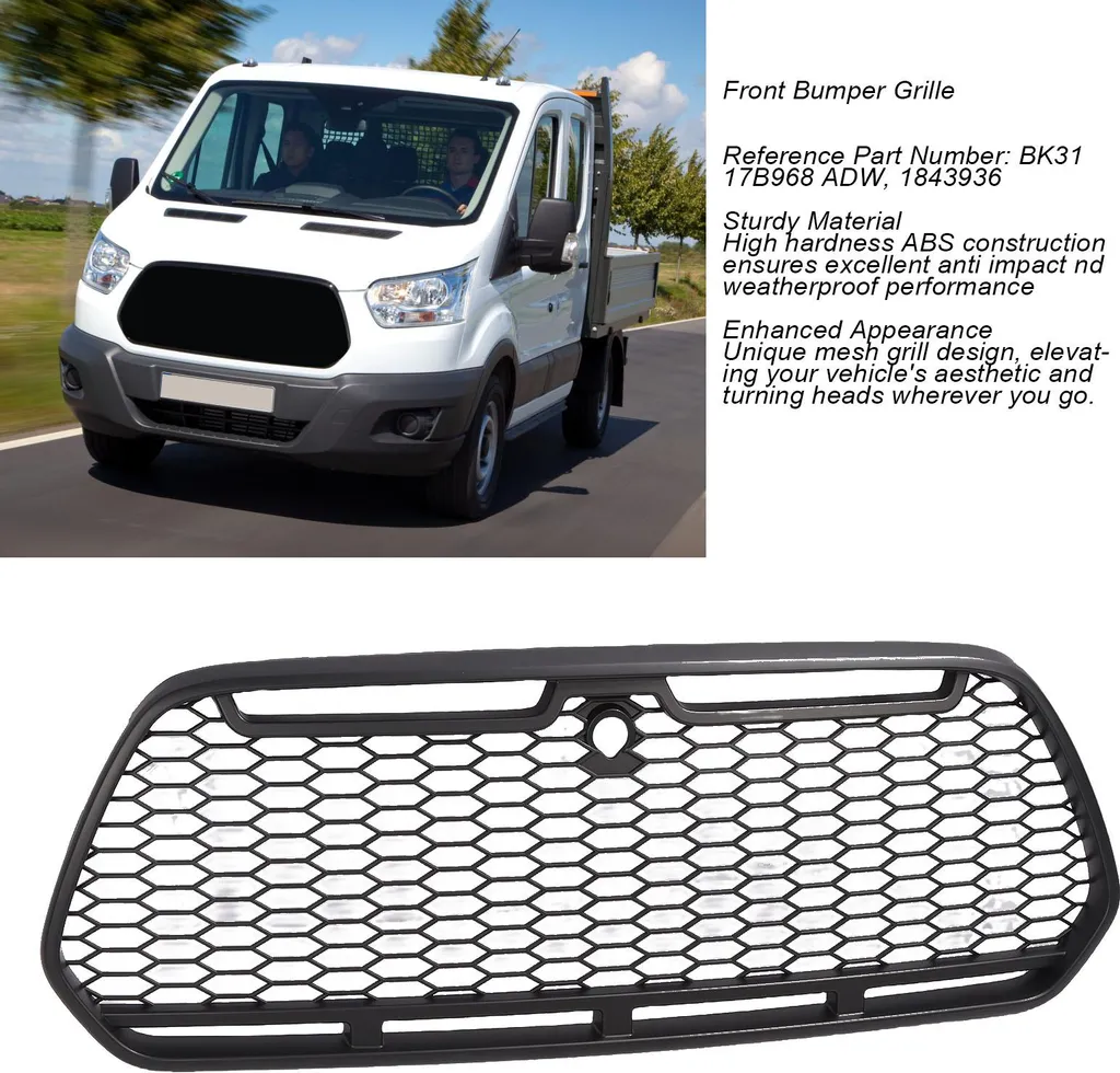 Calandre supérieure en maille ABS pour fourgon Transit MK8 2014-2018 - 2