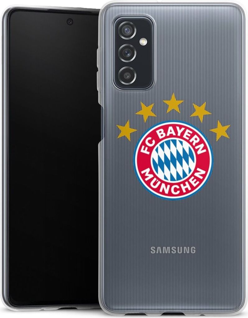 DeinDesign Handyhülle für Samsung Galaxy M52 5G Silikon Hülle Case Smartphone Schutzhülle FC Bayern München FCB Sterne