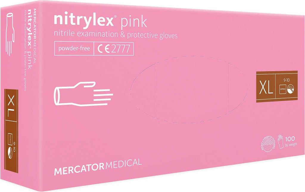 Nitrilhandschuhe 100 Stück 10-XL Nitrylex Pink