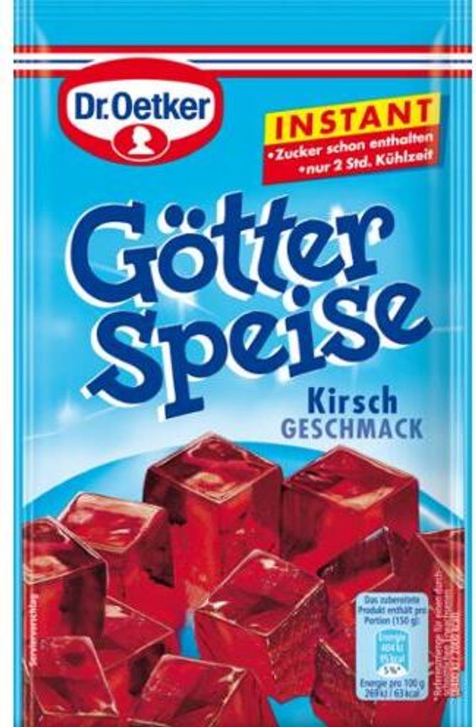 Dr. Oetker Instant Götterspeise Kirsche, 1er Pack (1 x 100 g)