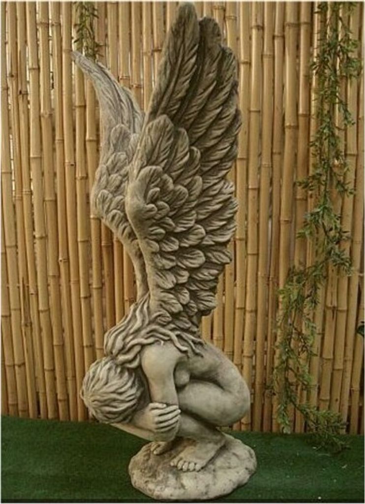 Engel-Blumentopf Aus Steinguss – Frostfest, Handgefertigt, Ca. 35cm Durchmesser & 33cm Hoch, 39kg