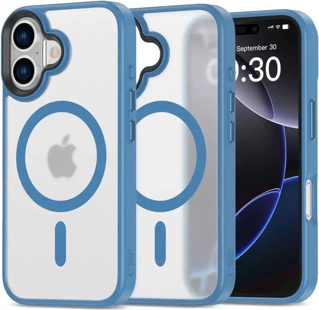 Tech-Protect MagMat MagSafe Hülle für iPhone 16 - Blau