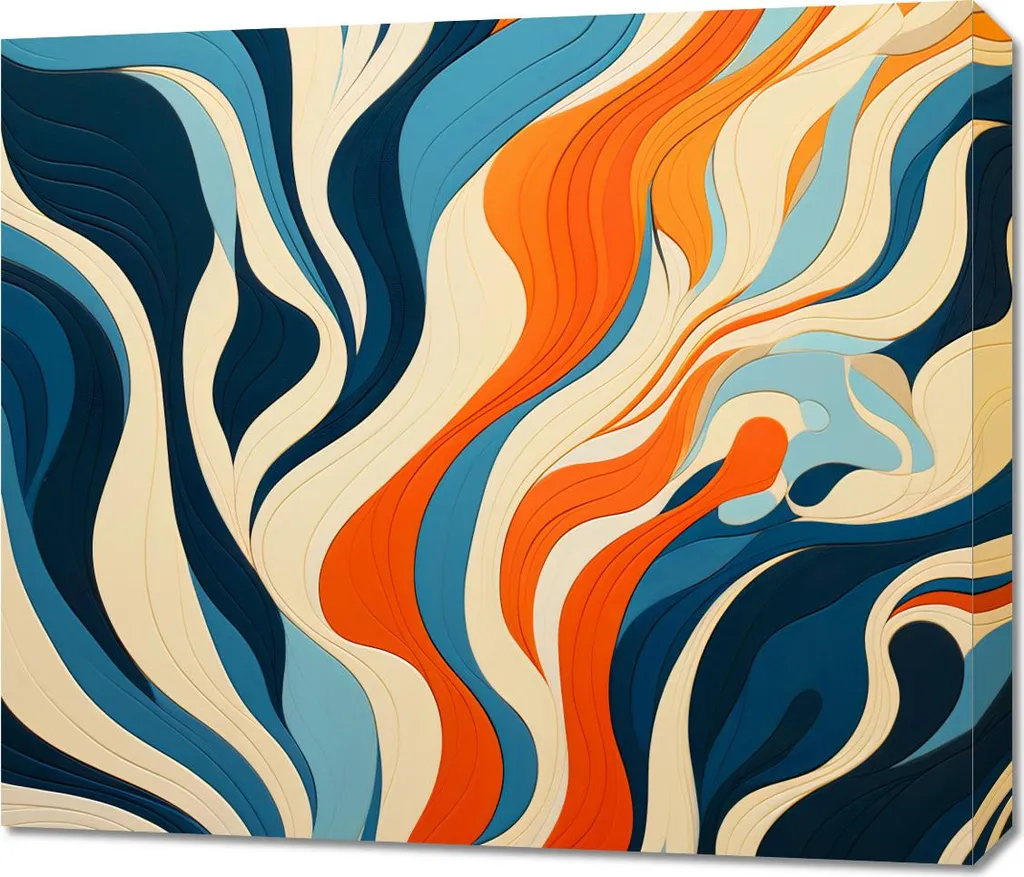 Wall Art 70x60 Onde Oceaniche | Decorazione Moderna Mare per Interni