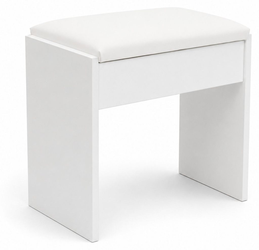 Aga Schminktisch Hocker MRDT14 Mattweiß Produktbild 