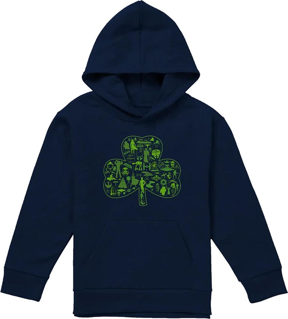 Star Wars - Kapuzenpullover für Kinder, St Patricks-Tag TV24505 (128) (Marine)