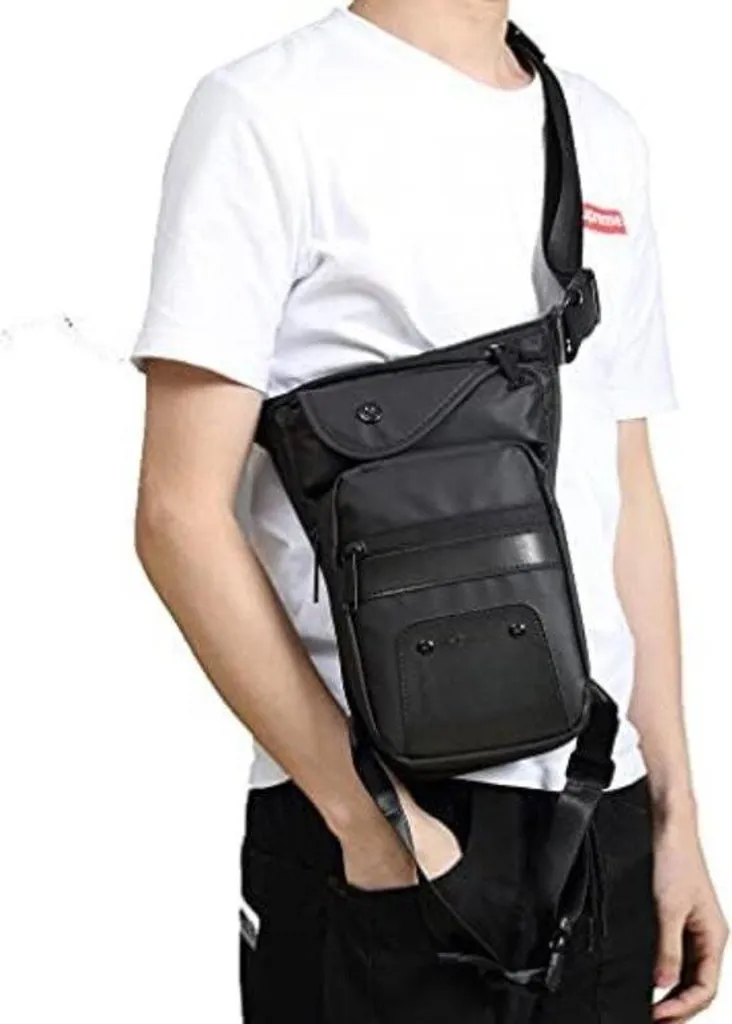 Poche de jambe moto étanche - Bagagerie de cuisse pour pilote - 2L - 6