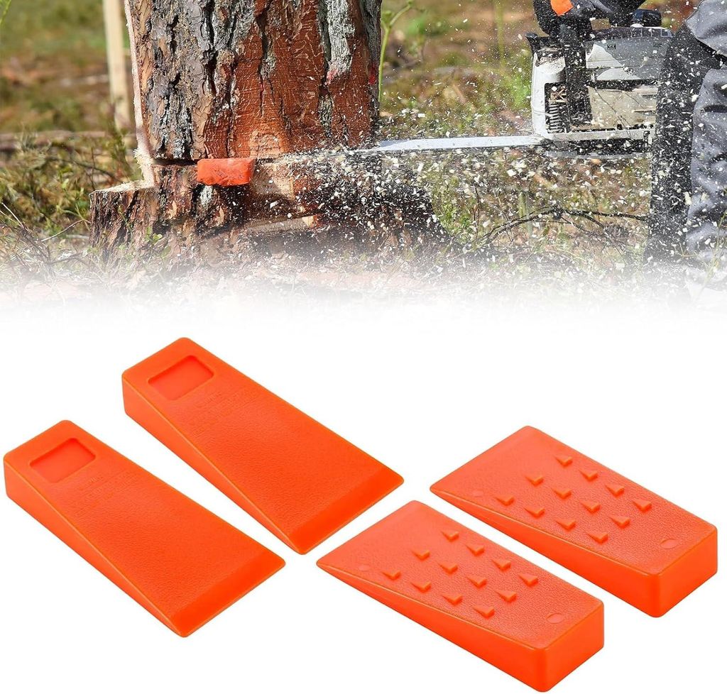 Fällkeil Kunststoff - 4 Stück Kettensägen Fällkeil, 5.5 Zoll Spaltkeil für Holz, Holzfällerzubehör Werkzeuge, Forst Zubehör: Forstkeile und...