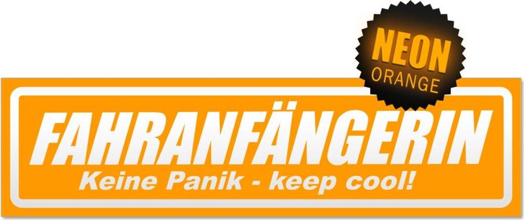 Fahranfängerin invertiert Magnetschild Schild magnetisch