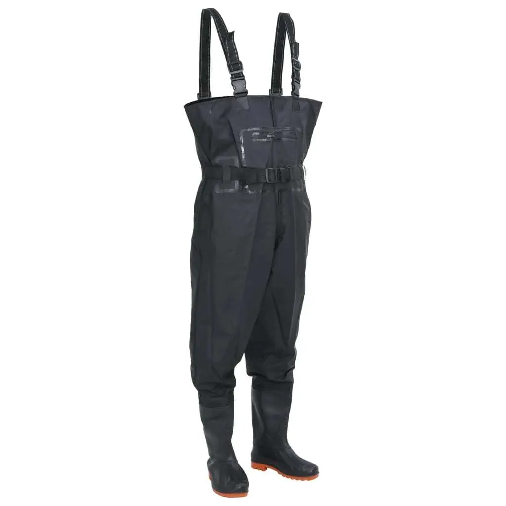 Waders de Pêche Imperméables avec Bottes Taille 42 et Ceinture Noire