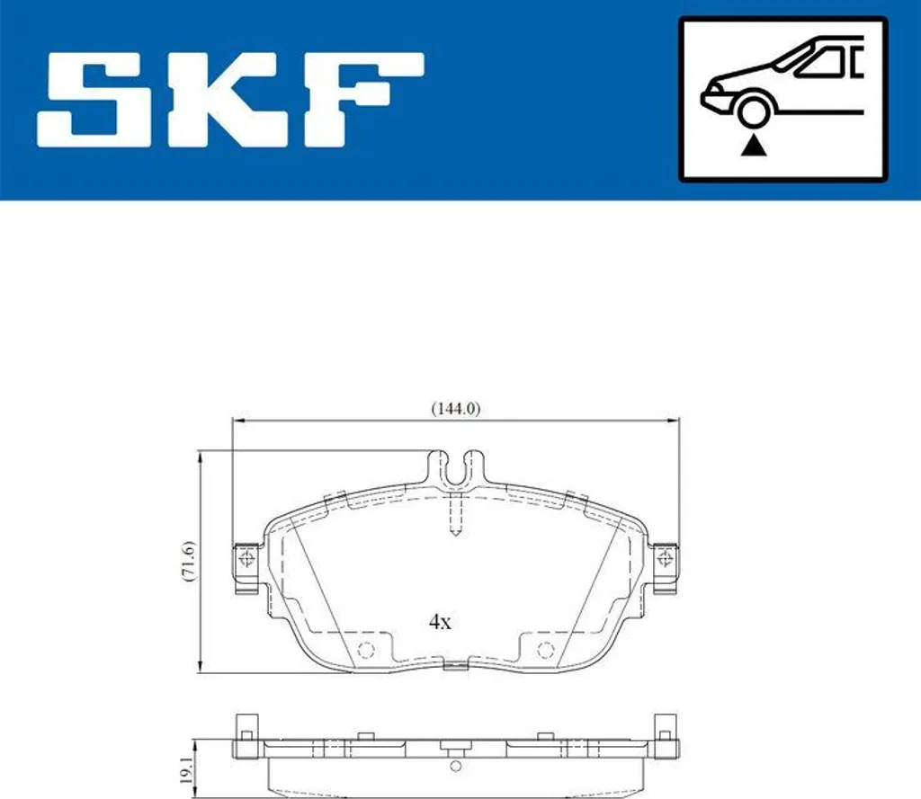 Plaquettes Frein SKF VKBP 80028 Haute Performance OE 0064204620 Classe A