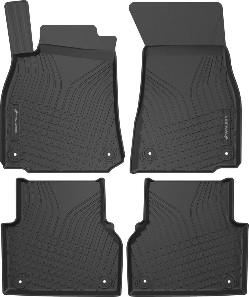 WALSER Premium Fussmatten Auto für Audi A6 C8/C8 Avant/C8 Allroad 2018-Heute, 100% passgenaue Gummimatten Auto - EU, robuste Fußmatten Auto, Auto...
