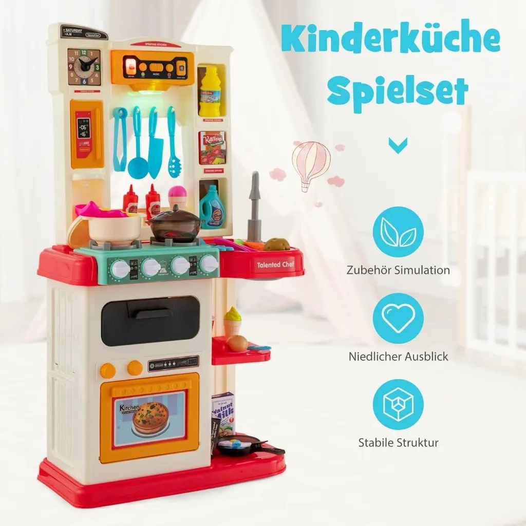 Cuisine enfant complète et stable avec pompe à eau pour éviter l'ennui