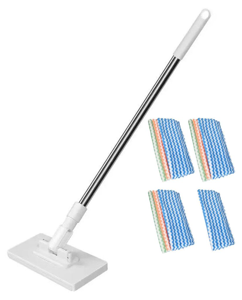 Mini-Flachmopp, tragbar, kompakt, leicht, ideal für Wohnmobile, Haushalt, Küche, Bad und kleine Räume