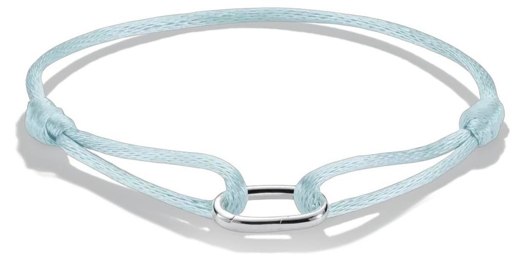 Thomas Sabo Charm-Armband Connect Textil Türkis Silber Produktbild 
