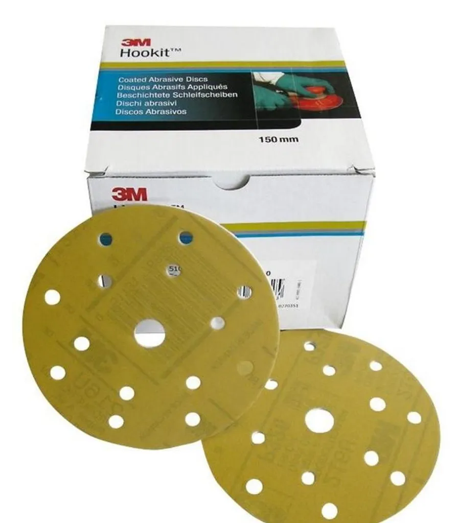 Papier abrasif 3M 51095 Hookit 150 mm pour ponçage de carrosserie