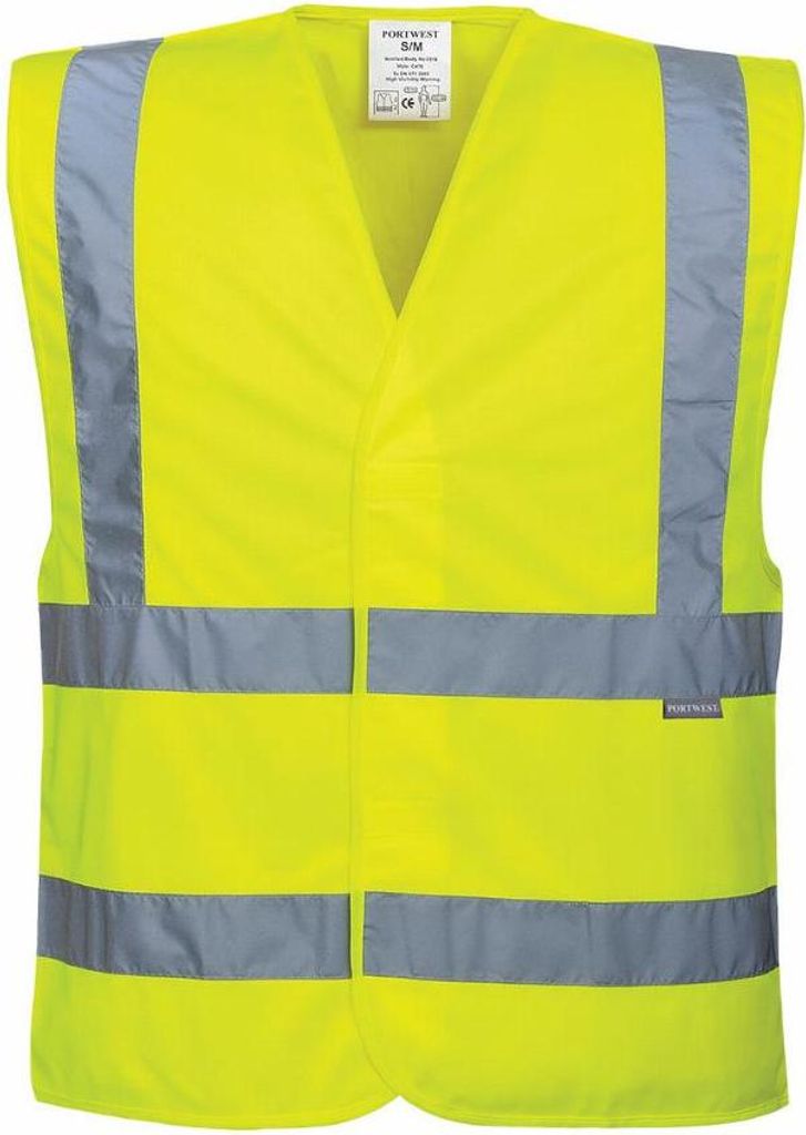 Portwest C470 Warnschutzweste mit doppeltem Reflexband Yellow Gr. 4X/5X