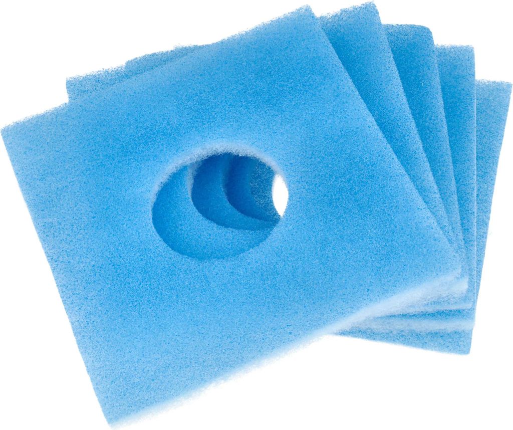 vhbw 5x Luftfilter G3 kompatibel mit Limodor / Limot Abdeckung SD Lüfter, Badlüfter, Ventilator, Lüftungsgerät - Blau Weiß
