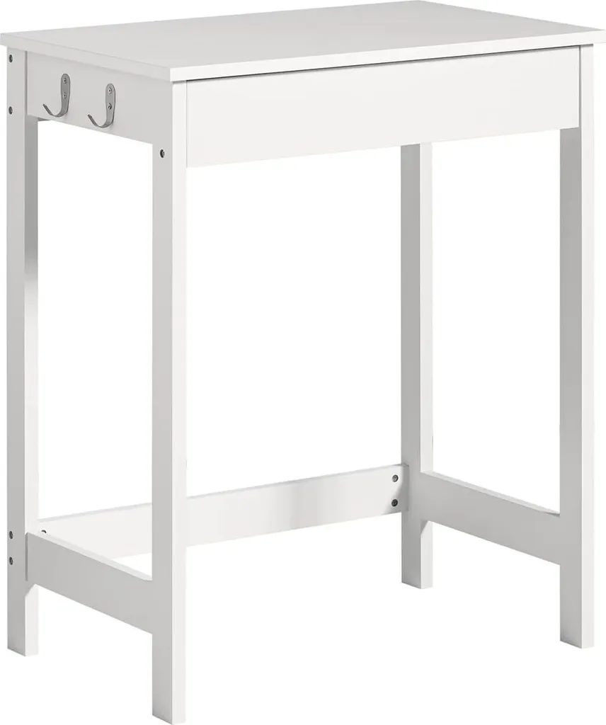 Petit Bureau d'Ordinateur Blanc Design pour Chambre Enfant et Étudiant